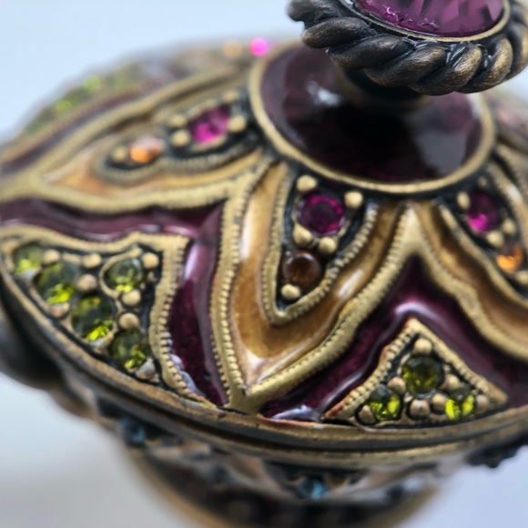Jay Strongwater Aladdin genie lamp trinket box enamel Crystal mint condition - Picture 10 of 14